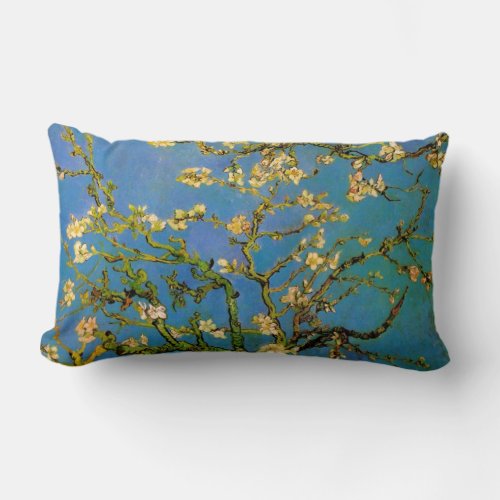 Blossoming Almond Tree by Vincent van Gogh Lumbar Pillow