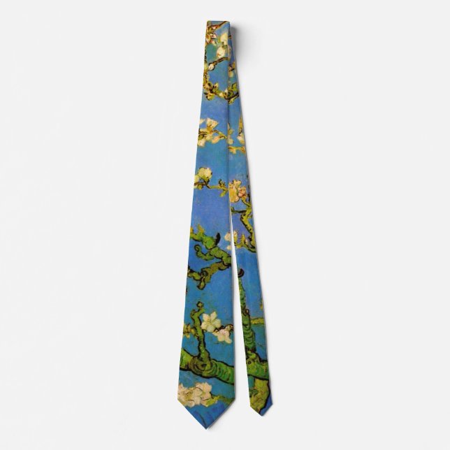 Blossoming Almond Tree by Vincent van Gogh Neck Tie (Front)