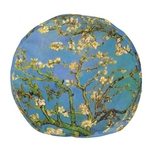 Blossoming Almond Tree by Vincent van Gogh Pouf