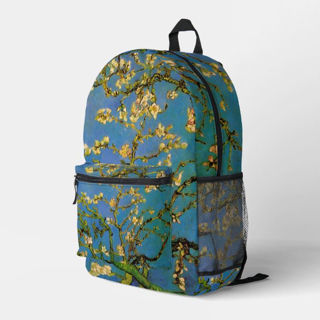 Blossoming Almond Tree by Vincent van Gogh Printed Backpack (Back Corner Right)