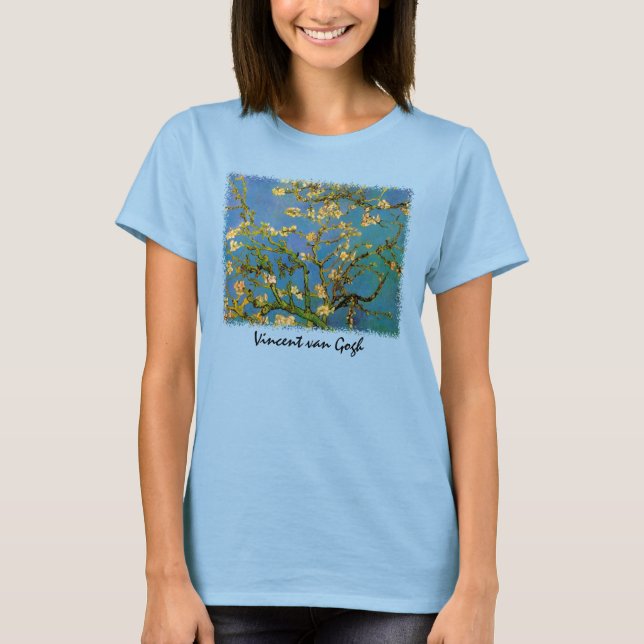 Blossoming Almond Tree by Vincent van Gogh T-Shirt (Front)