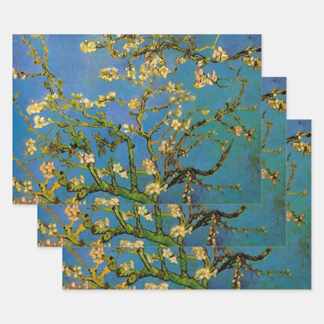 Blossoming Almond Tree by Vincent van Gogh Wrapping Paper Sheets (Set)