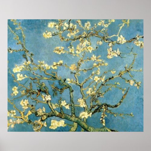 Blossoming Almond Tree Post_Impressionist Poster