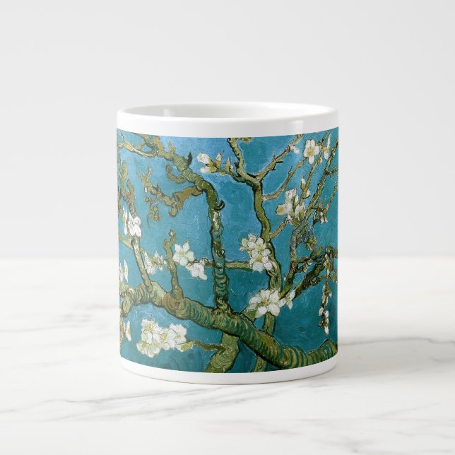 Blossoming Almond Tree Van Gogh Fine Art Giant Coffee Mug (Front)