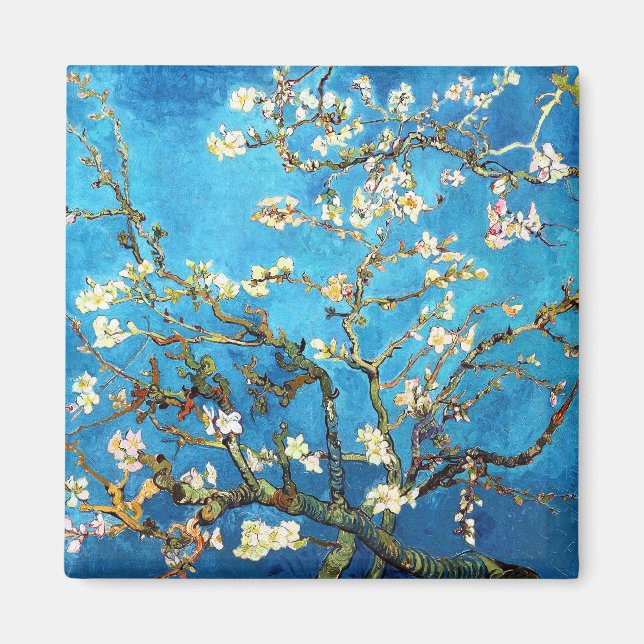 Blossoming Almond Tree Van Gogh Fine Art Magnet (Front)
