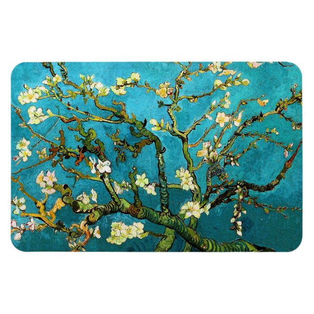 Blossoming Almond Tree Van Gogh Fine Art Magnet (Horizontal)