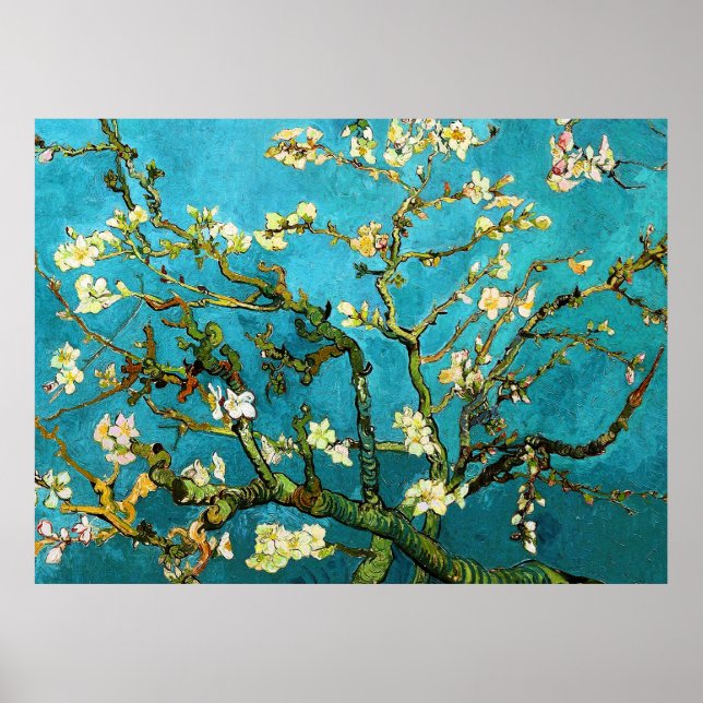 Blossoming Almond Tree Van Gogh Fine Art Poster (Front)