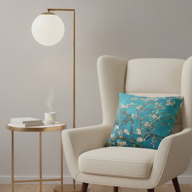 Blossoming Almond Tree Van Gogh Throw Pillow (Creator Uploaded)