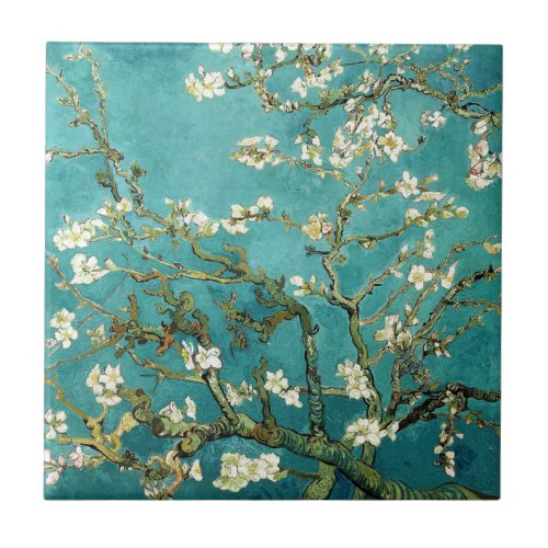 Blossoming Almond Tree Vincent Van Gogh Ceramic Tile