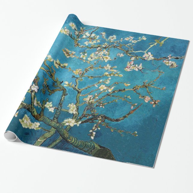Blossoming Almond Tree, Vincent van Gogh. Wrapping Paper (Unrolled)