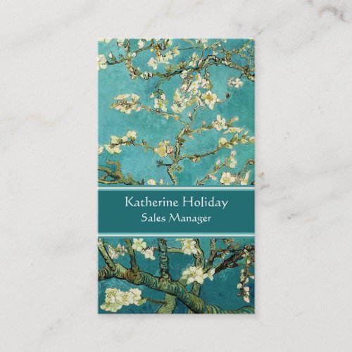 Blossoming Almond Tree Vintage Floral Van Gogh Bus Business Card