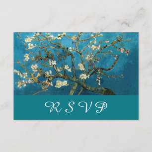 Blossoming Almond Tree wedding RSVP card