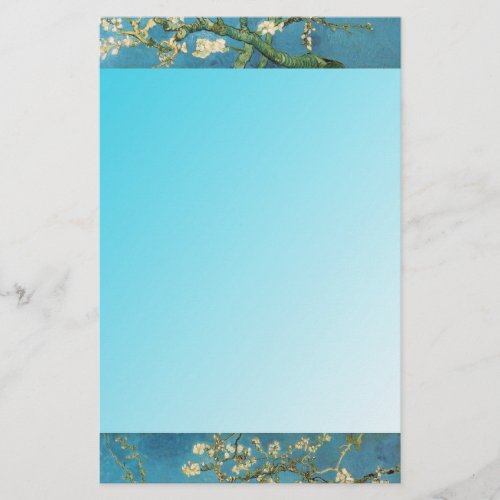 blossoming almond trees Van Gogh Stationery