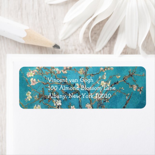Blossoming Almond Van Gogh Return Address Label (Insitu)
