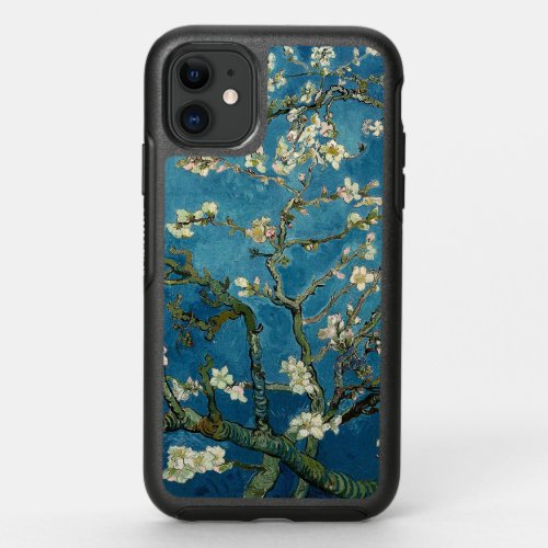 Blossoming Almond Vintage Floral Van Gogh Monogram OtterBox Symmetry iPhone 11 Case