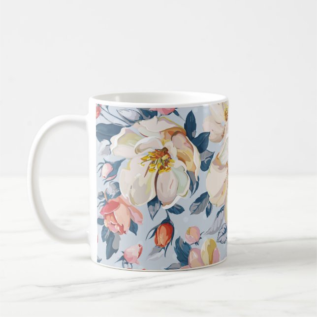 Blossoming apple tree, elegance pattern. coffee mug (Left)