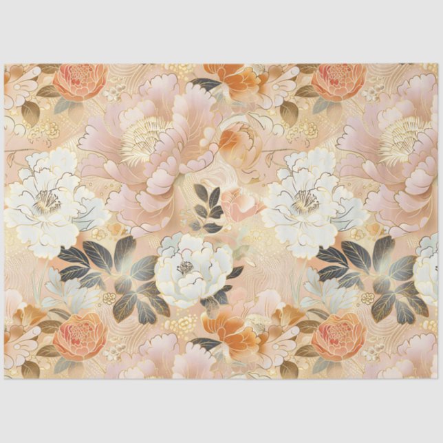 Blossoming Beauty Decoupage  Tissue Paper (Front)