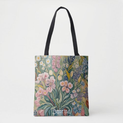 Blossoming Beauty Pastel Flowers in a Vase Tote Bag