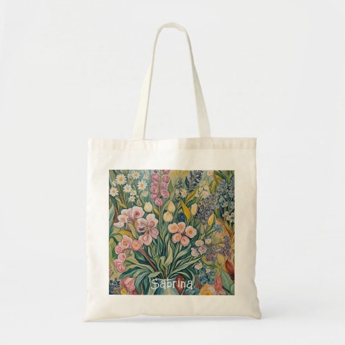 Blossoming Beauty Pastel Flowers in a Vase Tote Bag