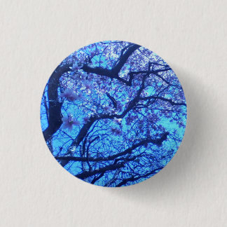 Blossoming Blue Branches Button