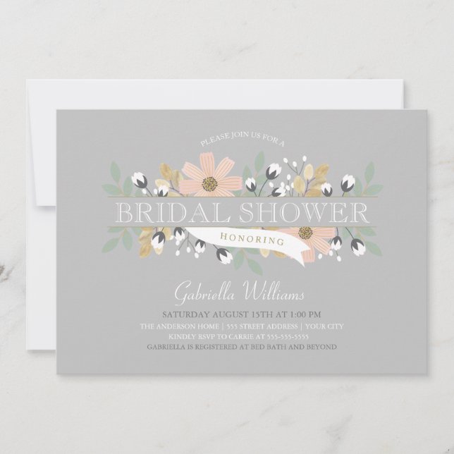Blossoming Bridal Shower Invitation (Front)
