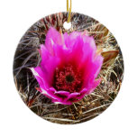 Blossoming Cactus (Prickly Pear) Wildflower Ceramic Ornament