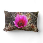 Blossoming Cactus (Prickly Pear) Wildflower Lumbar Pillow