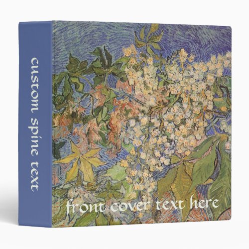 Blossoming Chestnut Branches by Vincent van Gogh 3 Ring Binder