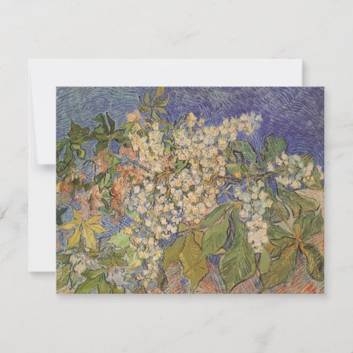 Blossoming Chestnut Branches by Vincent van Gogh Invitation