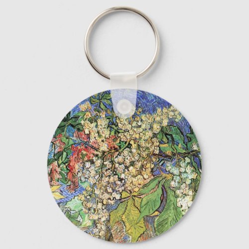 Blossoming Chestnut Branches by Vincent van Gogh Keychain