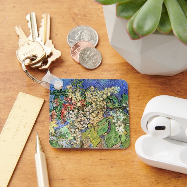Blossoming Chestnut Branches by Vincent van Gogh Keychain (Desk)