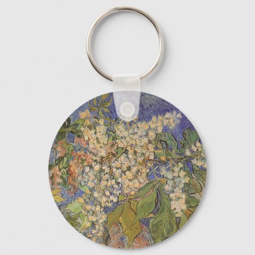 Blossoming Chestnut Branches by Vincent van Gogh Keychain