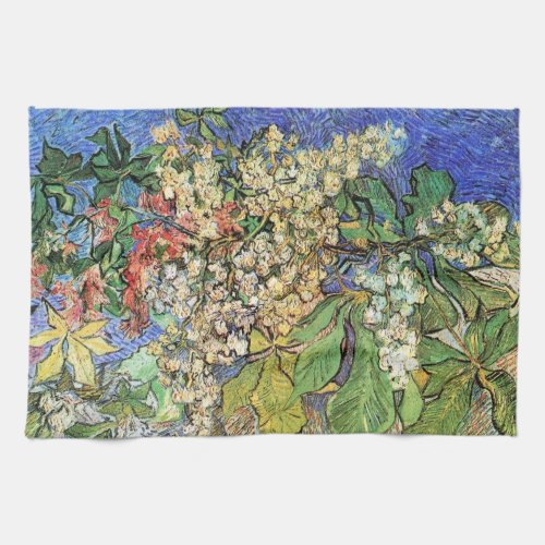 Blossoming Chestnut Branches by Vincent van Gogh Kitchen Towel