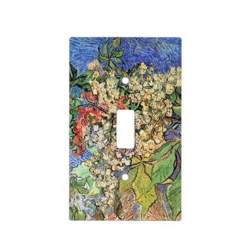 Blossoming Chestnut Branches by Vincent van Gogh Light Switch Cover