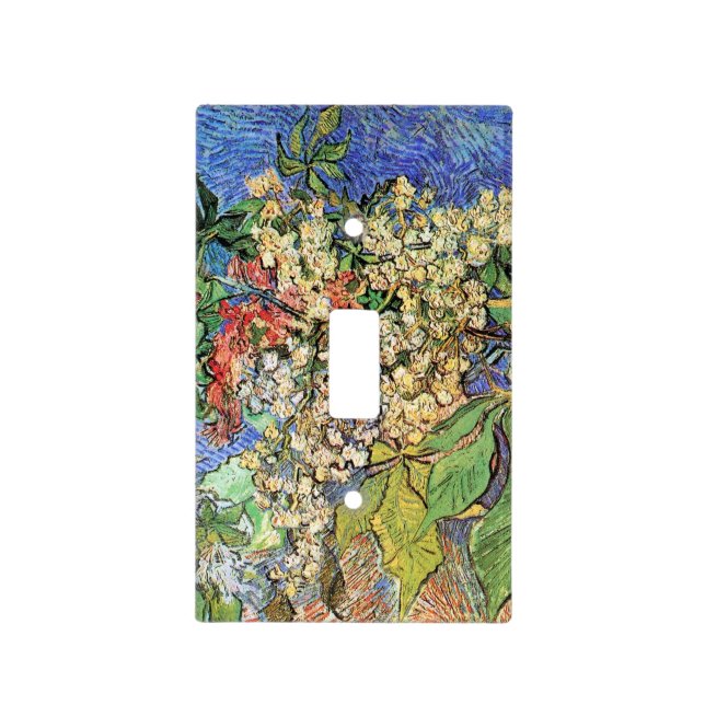 Blossoming Chestnut Branches by Vincent van Gogh Light Switch Cover (Front)