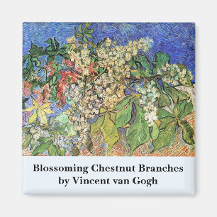 Blossoming Chestnut Branches by Vincent van Gogh Magnet