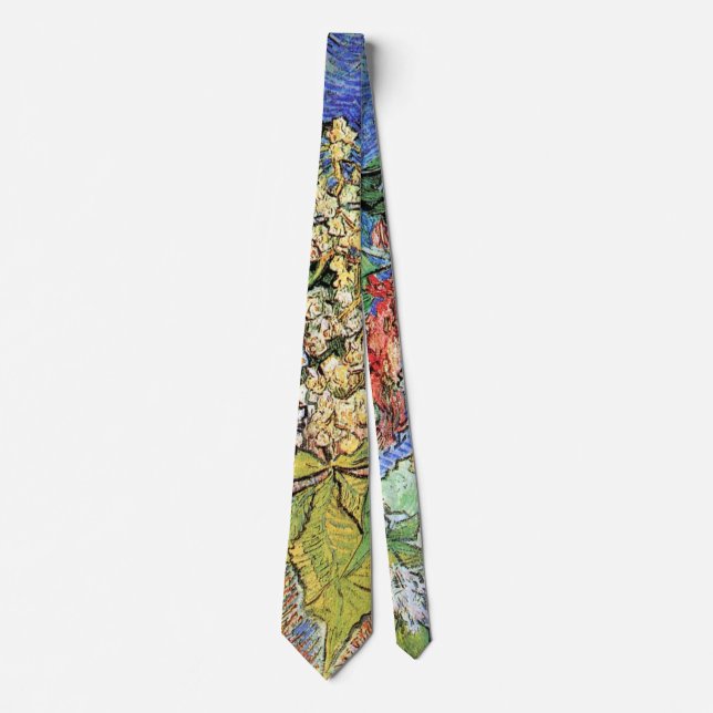 Blossoming Chestnut Branches by Vincent van Gogh Neck Tie (Front)