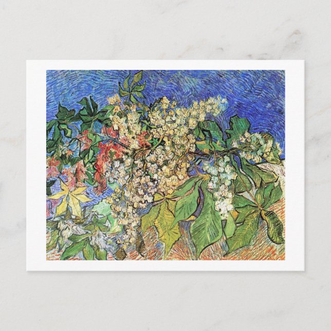 Blossoming Chestnuts Branches, Van Gogh. Holiday Postcard (Front)