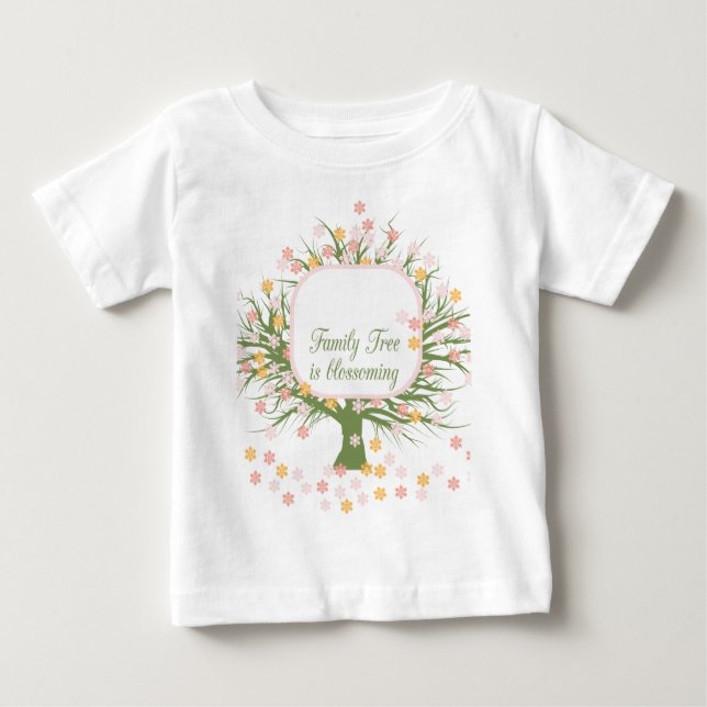 Blossoming Family Tree Baby T-Shirt (Front)