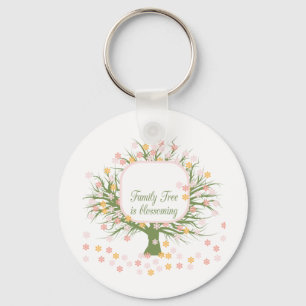 Blossoming Family Tree Keychain
