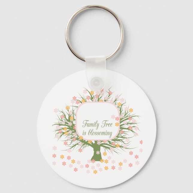 Blossoming Family Tree Keychain (Front)