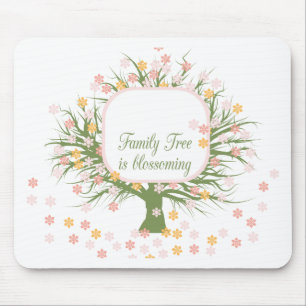 Blossoming Family Tree Mouse Pad