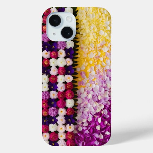 Blossoming Flowers and Petals iPhone 15 Case