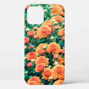 Blossoming flowers in a gardenautumn, background, iPhone 12 case