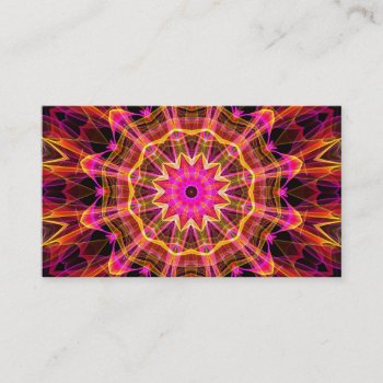 Blossoming Friendship Kaleidoscope Business Card by WavingFlames at Zazzle