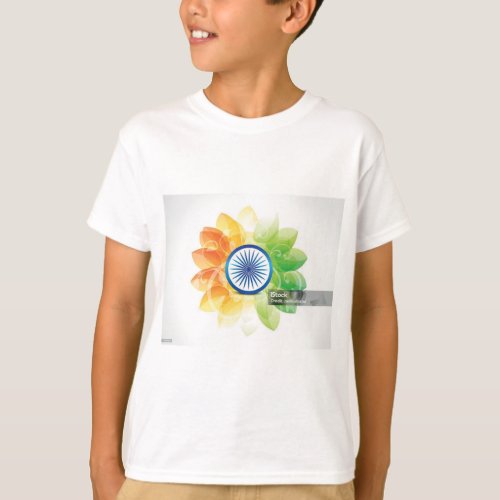 Blossoming Fun Floral Vector Kids Basic T_shirt