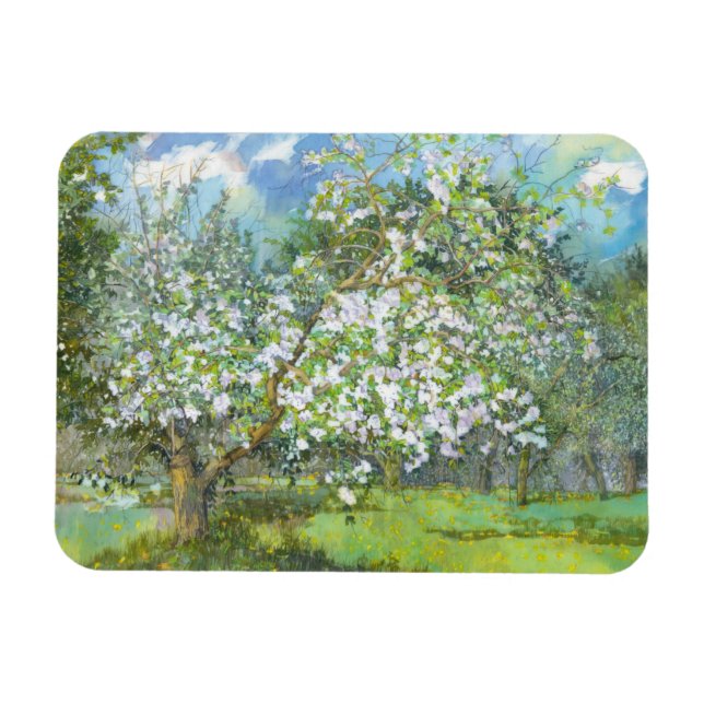 Blossoming garden magnet (Horizontal)