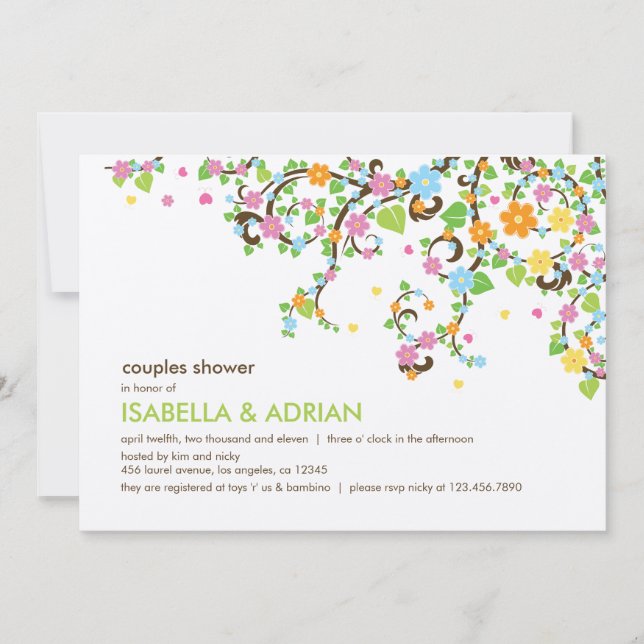 Blossoming Glory Outdoor Baby Shower Invitation (Front)