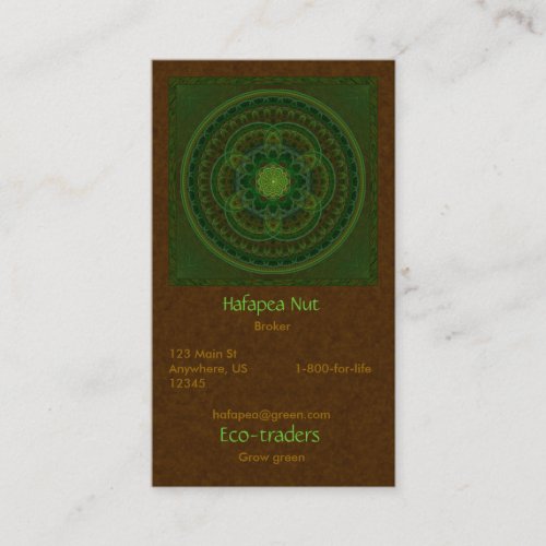Blossoming Green Standard Card Business Card Templates
