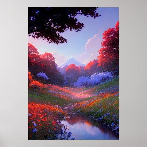 Blossoming Haven in the Forest Poster